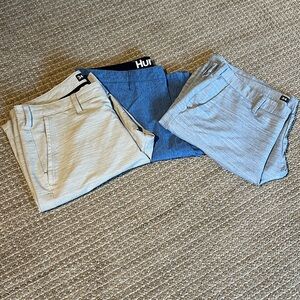 Hurley Cream and Blue Shorts set of 3